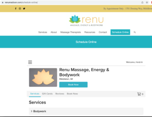 Renu-massage-online-scheduling-link
